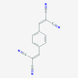 molecular formula C14H6N4 B093540 2-[[4-(2,2-Dicyanoethenyl)phenyl]methylidene]propanedinitrile CAS No. 17239-69-9