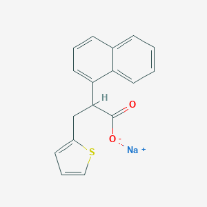 molecular formula C17H13NaO2S B093562 Sodium alpha-(2'-thienyl)methyl-1-naphthaleneacetate CAS No. 1090-07-9