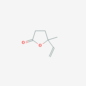 molecular formula C7H10O2 B093565 2(3H)-Furanone, 5-ethenyldihydro-5-methyl- CAS No. 1073-11-6