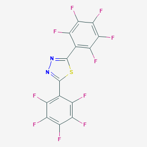 molecular formula C14F10N2S B093586 2,5-Bis(2,3,4,5,6-pentafluorophenyl)-1,3,4-thiadiazole CAS No. 16065-71-7