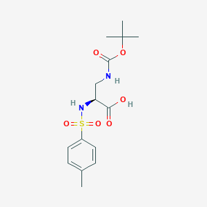 molecular formula C15H22N2O6S B093594 Boc-(S)-3-amino-2-(p-toluenesulfonylamino)-propionic acid CAS No. 16947-86-7