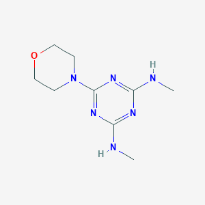 molecular formula C9H16N6O B093603 s-Triazine, 2,4-bis(methylamino)-6-morpholino- CAS No. 16268-57-8