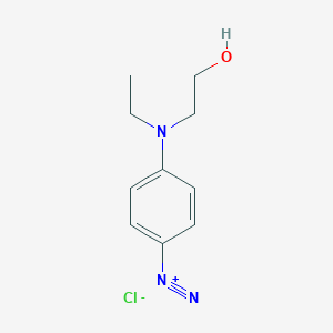 molecular formula C10H14ClN3O B093633 4-[Ethyl(2-hydroxyethyl)amino]benzenediazonium chloride CAS No. 134-94-1