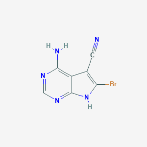4-Amino-6-bromo-7H-pyrrolo[2,3-d]pyrimidine-5-carbonitrile