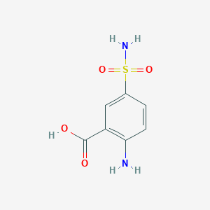 molecular formula C7H8N2O4S B093654 2-Amino-5-sulfamoylbenzoic acid CAS No. 137-65-5