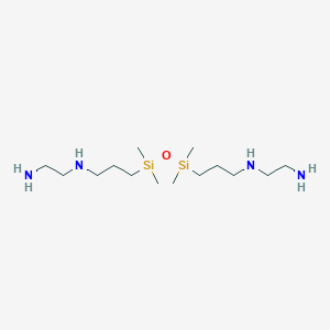 molecular formula C14H38N4OSi2 B093663 N,N''-((1,1,3,3-Tetramethyldisiloxane-1,3-diyl)dipropane-3,1-diyl)bis(ethylenediamine) CAS No. 17866-53-4