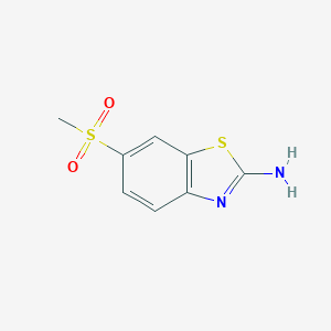 molecular formula C8H8N2O2S2 B093678 2-Amino-6-(methylsulfonyl)benzothiazole CAS No. 17557-67-4