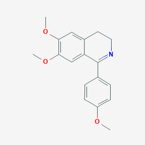 molecular formula C18H19NO3 B093679 6,7-Dimethoxy-1-(4-methoxyphenyl)-3,4-dihydroisoquinoline CAS No. 15462-83-6
