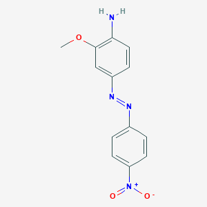 molecular formula C13H12N4O3 B093682 2-Methoxy-4-[(4-nitrophenyl)azo]aniline CAS No. 101-52-0