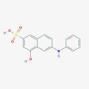 molecular formula C16H13NO4S B093691 4-Hydroxy-6-(phenylamino)naphthalene-2-sulfonic acid CAS No. 119-19-7
