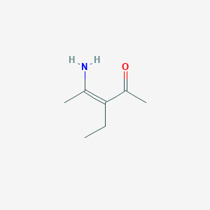 molecular formula C7H13NO B009372 3-Ethyl-4-amino-3-pentene-2-one CAS No. 104076-25-7