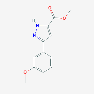 molecular formula C12H12N2O3 B093722 methyl 3-(3-methoxyphenyl)-1H-pyrazole-5-carboxylate CAS No. 517870-26-7