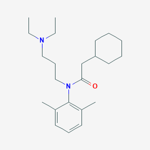 molecular formula C23H38N2O B093738 2-Cyclohexyl-N-[3-(diethylamino)propyl]-N-(2,6-dimethylphenyl)acetamide CAS No. 18095-82-4