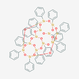 molecular formula C72H60O18Si12 B093742 Heptacyclo(11.11.1.13,9.15,21.17,19.111,17.115,23)dodecasiloxane, 1,3,5,7,9,11,13,15,17,19,21,23-dodecaphenyl- CAS No. 18923-59-6