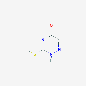 molecular formula C4H5N3OS B093748 3-(methylthio)-1,2,4-triazin-5(4H)-one CAS No. 18060-72-5