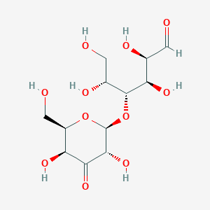 molecular formula C12H20O11 B093753 4-O-(beta-D-Xylo-hexopyranosyl-3-ulose)-D-glucopyranose CAS No. 15990-62-2