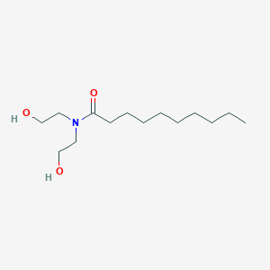 molecular formula C14H29NO3 B093758 N,N-Bis(2-hydroxyethyl)decanamide CAS No. 136-26-5