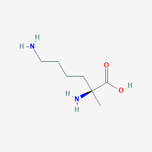 molecular formula C7H17ClN2O2 B009376 (2S)-2,6-Diamino-2-methylhexanoic acid CAS No. 104112-34-7