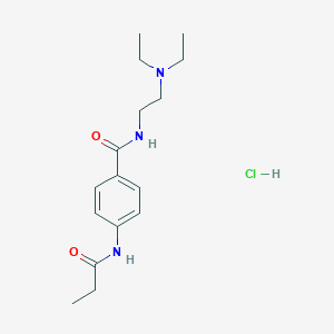 Benzamide, N-(2-(diethylamino)ethyl)-4-((1-oxopropyl)amino)-, monohydrochloride