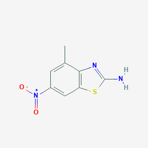 molecular formula C8H7N3O2S B093801 4-Methyl-6-nitro-1,3-benzothiazol-2-amine CAS No. 16586-51-9