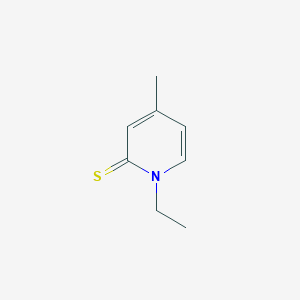 molecular formula C8H11NS B093814 2(1H)-Pyridinethione, 1-ethyl-4-methyl- CAS No. 19006-72-5
