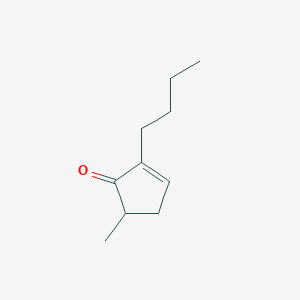 molecular formula C10H16O B093825 2-Butyl-5-methylcyclopent-2-en-1-one CAS No. 15263-86-2