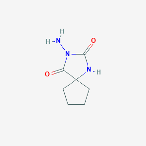 molecular formula C7H11N3O2 B093833 3-氨基-1,3-二氮杂螺[4.4]壬烷-2,4-二酮 CAS No. 16252-62-3