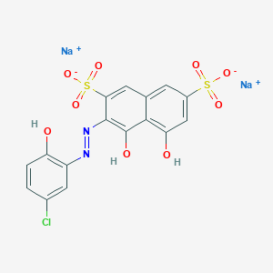 molecular formula C16H9ClN2Na2O9S2 B093868 Disodium 3-(5-chloro-2-hydroxyphenylazo)-4,5-dihydroxynaphthalene-2,7-disulphonate CAS No. 1058-92-0