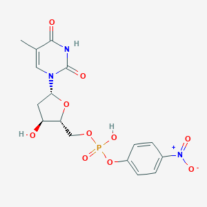 molecular formula C16H18N3O10P B093872 p-Nitrophenyl thymidine 5'-monophosphate CAS No. 16562-50-8