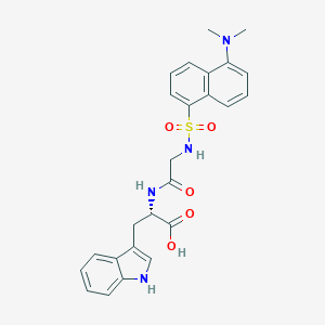 molecular formula C25H26N4O5S B093875 (N-(5-Dimethylaminonaphthalene-1-sulphonyl)glycyl)tryptophan CAS No. 19461-22-4