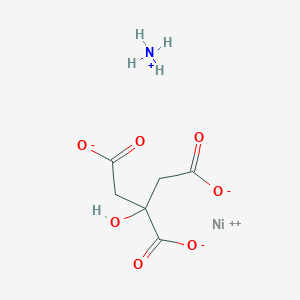 molecular formula C6H9NNiO7 B093890 azanium;2-hydroxypropane-1,2,3-tricarboxylate;nickel(2+) CAS No. 18283-82-4