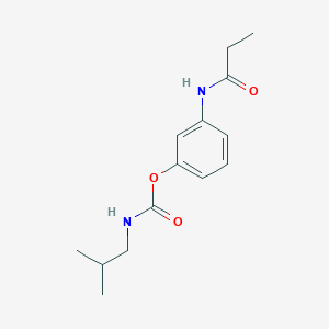 molecular formula C14H20N2O3 B093903 m-Propionamidophenyl isobutylcarbamate CAS No. 17788-28-2