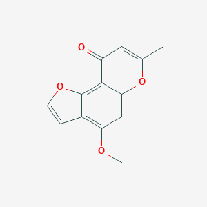 molecular formula C13H10O4 B093928 4-Methoxy-7-methylfuro[2,3-f]chromen-9-one CAS No. 17226-76-5