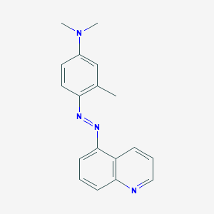 molecular formula C18H18N4 B093936 Benzenamine,N,N,3-trimethyl-4-[2-(5-quinolinyl)diazenyl]- CAS No. 17416-21-6