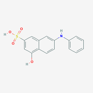 molecular formula C16H13NO4S B093987 4-Hydroxy-7-(phenylamino)naphthalene-2-sulfonic acid CAS No. 119-40-4