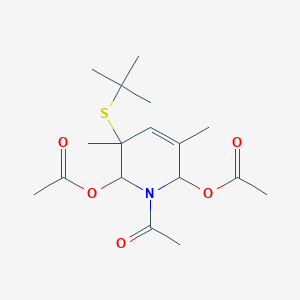 (1-Acetyl-6-acetyloxy-5-tert-butylsulfanyl-3,5-dimethyl-2,6-dihydropyridin-2-yl) acetate
