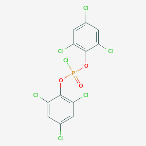 molecular formula C12H4Cl7O3P B094124 Bis(2,4,6-trichlorophenyl) phosphorochloridate CAS No. 17725-11-0