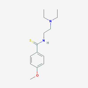 molecular formula C14H22N2OS B094127 BENZAMIDE, N-(2-DIETHYLAMINOETHYL)-p-METHOXYTHIO- CAS No. 16531-21-8