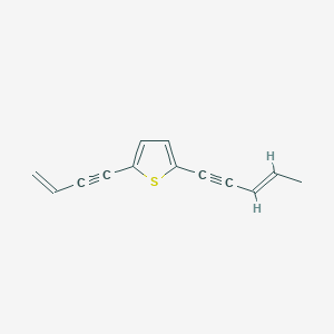 molecular formula C13H10S B094154 2-(3-Buten-1-ynyl)-5-[(E)-3-penten-1-ynyl]thiophene CAS No. 16714-43-5
