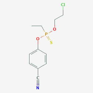 molecular formula C11H13ClNO2PS B094158 4-[2-Chloroethoxy(ethyl)phosphinothioyl]oxybenzonitrile CAS No. 19133-28-9