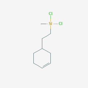 molecular formula C9H16Cl2Si B094169 Dichloro-(2-cyclohex-3-en-1-ylethyl)-methylsilane CAS No. 17864-93-6