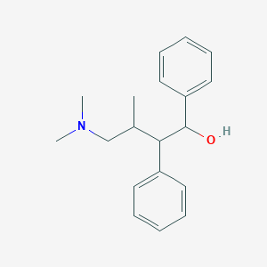 molecular formula C19H25NO B094179 Benzeneethanol, alpha-(2-(dimethylamino)-1-methylethyl)-alpha-phenyl- CAS No. 126-04-5