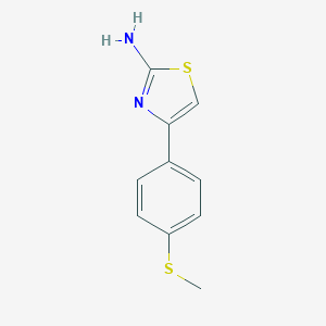 molecular formula C10H10N2S2 B009420 4-[4-(Methylthio)phenyl]-1,3-thiazol-2-amine CAS No. 105512-85-4