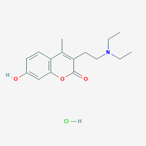 molecular formula C16H22ClNO3 B094234 3-[2-(Diethylamino)ethyl]-7-hydroxy-4-methylcoumarin hydrochloride CAS No. 15776-59-7