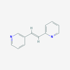 molecular formula C12H10N2 B094293 Pyridine, 2-[2-(3-pyridinyl)ethenyl]- CAS No. 17755-52-1