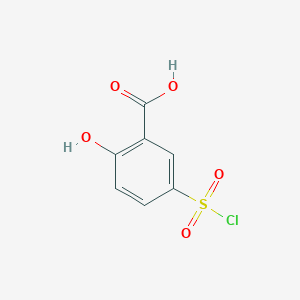 molecular formula C7H5ClO5S B094297 5-Chlorosulfonyl-2-hydroxybenzoic acid CAS No. 17243-13-9