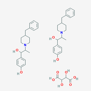molecular formula C46H60N2O10 B000943 4-Benzyl-1-(beta,4-dihydroxy-alpha-methylphenethyl)piperidinium hydrogen tartrate CAS No. 23210-58-4