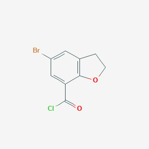 molecular formula C9H6BrClO2 B009431 5-Bromo-2,3-dihydrobenzo[B]furan-7-carbonyl chloride CAS No. 108551-60-6
