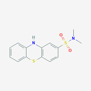 molecular formula C14H14N2O2S2 B094318 N,N-Dimethylphenothiazine-2-sulphonamide CAS No. 1090-78-4