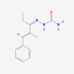 molecular formula C13H17N3O B094325 [(Z)-[(E)-2-Methyl-1-phenylpent-1-en-3-ylidene]amino]urea CAS No. 16983-71-4